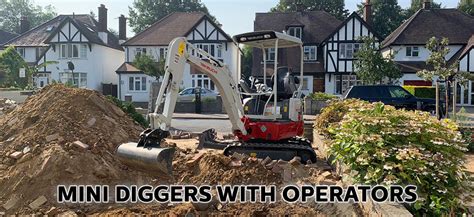 mini digger with driver surrey|mini digger hire sherlock lea.